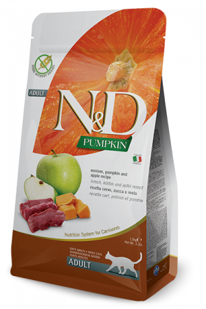 FARMINA N&D NATURAL & DELICIOUS Cat Grain Free Venison, Pumpkin & Apple 1,5kg